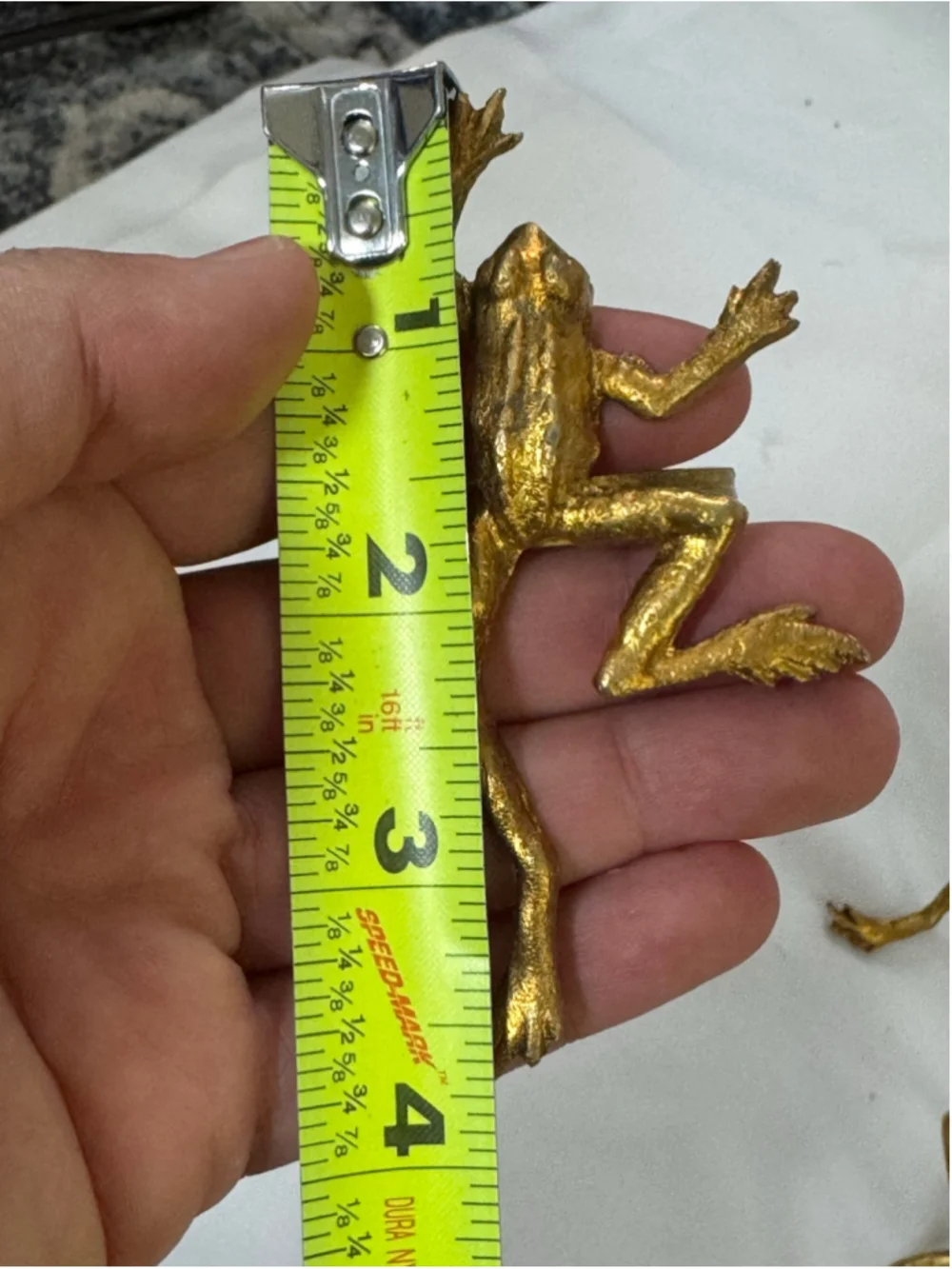 Gold Frog Napkin Rings Set of 8 Large Figural Frogs Table Decor